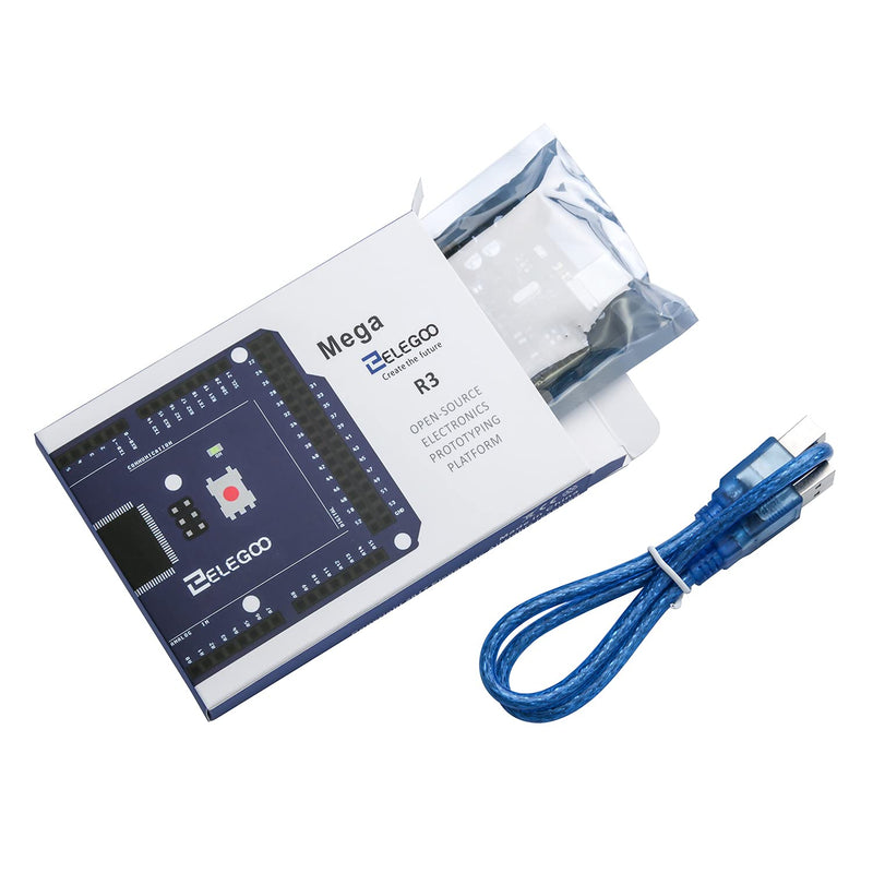  [AUSTRALIA] - ELEGOO MEGA R3 Board ATmega 2560 + USB Cable Compatible with Arduino IDE Projects RoHS Compliant Blue