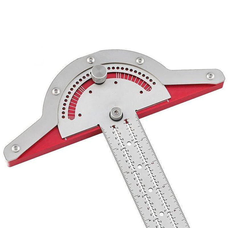  [AUSTRALIA] - 15 Inch Protractor with Ruler Metal, 0-150 Degree Adjustable Multi Angle Ruler Degree Protractor, Solid Protractor Goniometer Angle Gauge Protractor for Craftsmen Carpenters Tool 15 Inch