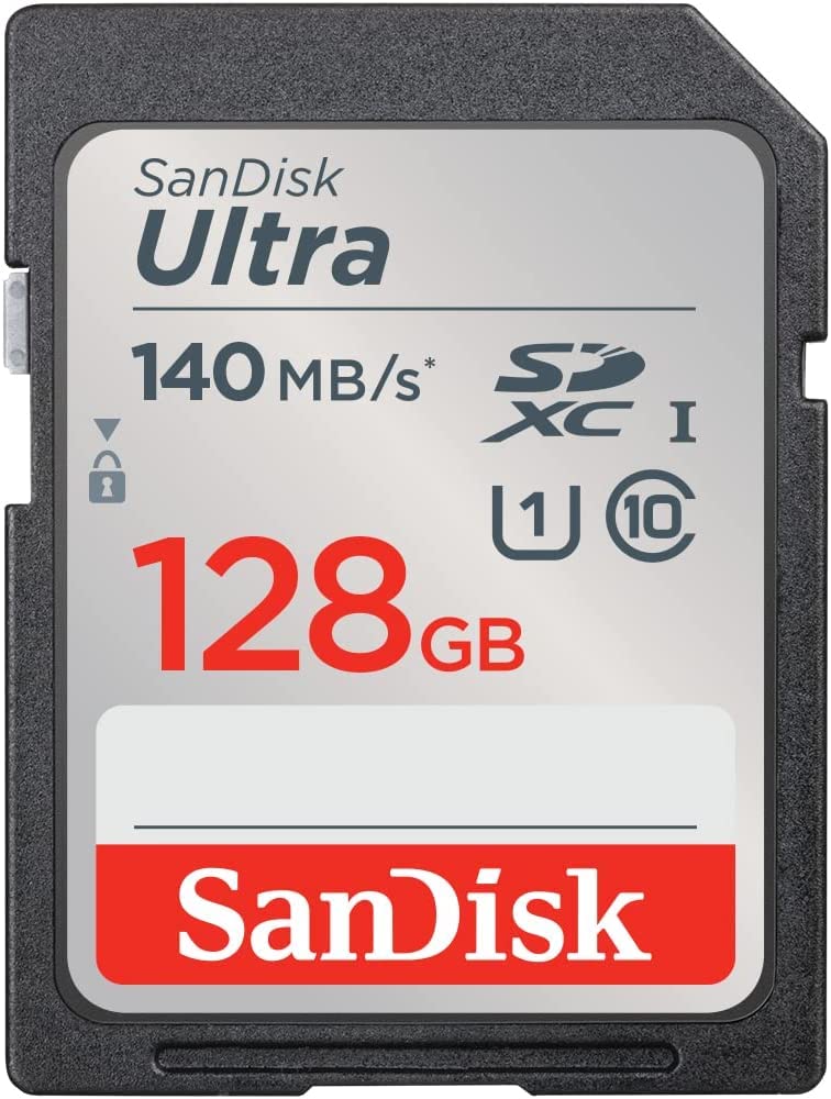  [AUSTRALIA] - SanDisk 128GB Ultra SD Memory Card Works with Sony EOS R100 and Fujifilm X-S20 Mirrorless Cameras (SDSDUNB-128G-GN6IN) U1 C10 Bundle with (1) Everything But Stromboli 3.0 Micro & SDXC Card Reader