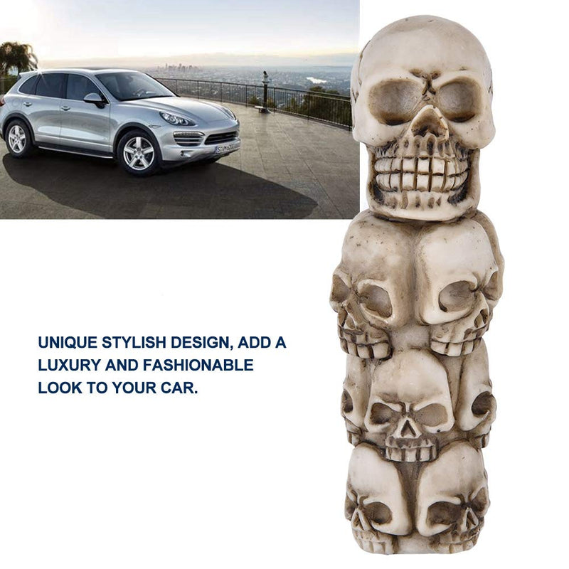  [AUSTRALIA] - Suuonee Gear Shift Knob Lever, Skeleton Skull Head Many Faces Car Manual Gear Shift Knob Stick Lever Shifter Universal