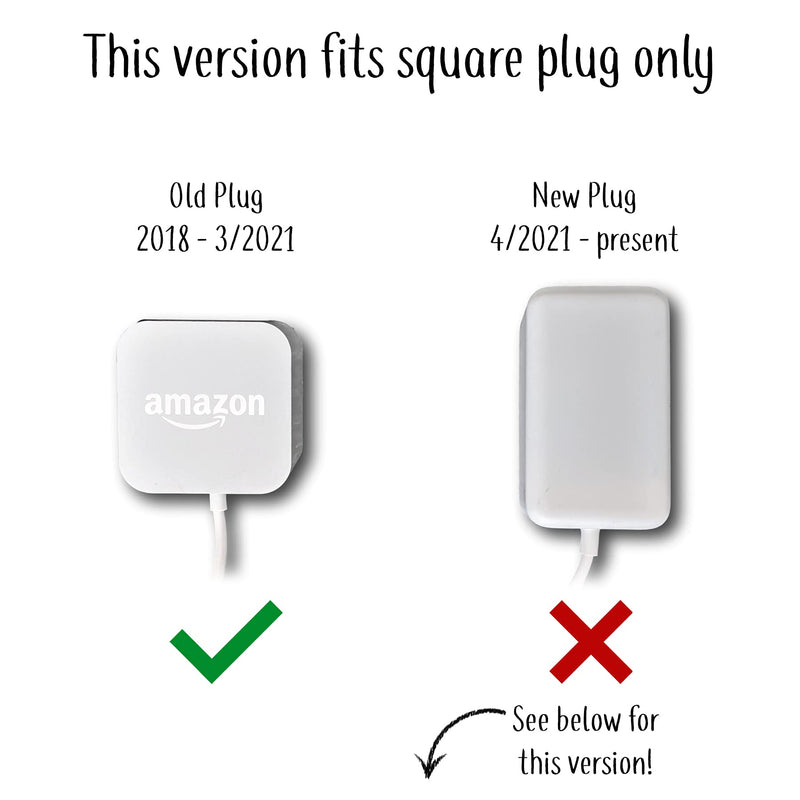  [AUSTRALIA] - Dot Genie [Square Plug ONLY 2018-2021]: Dot 3rd Gen Wall Mount | The Original Outlet Hanger | No Muffled Sound | Exposed Speaker Grill, Mics, and Lights (White, 1-Pack) 1 Pack White