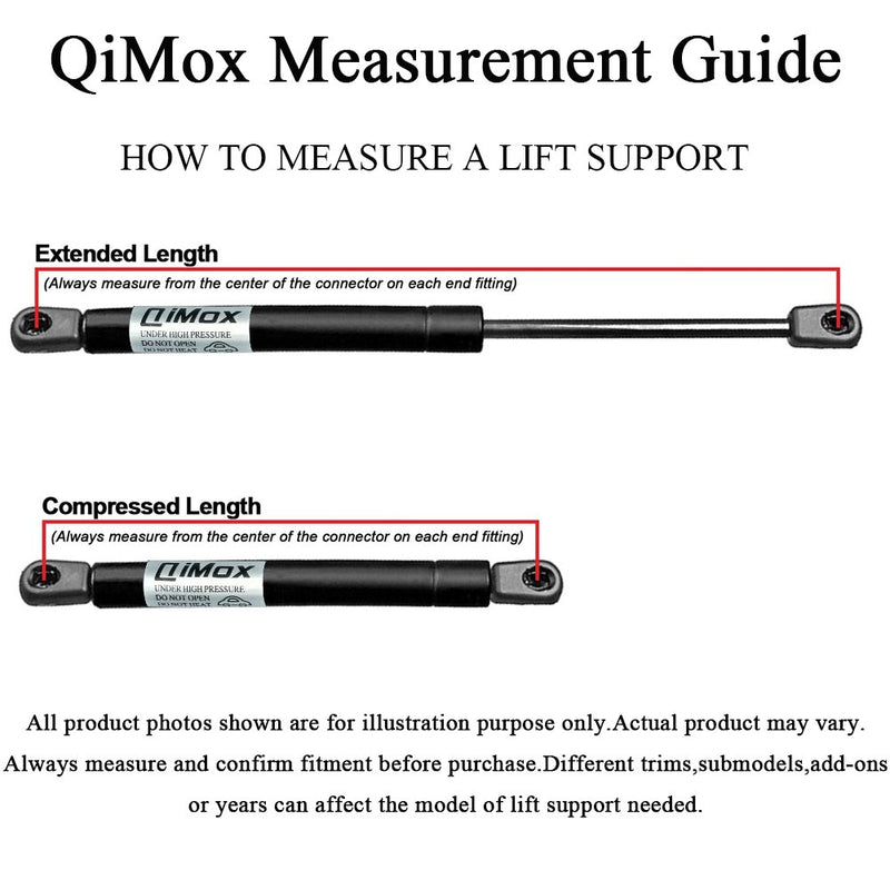 Qty (2) QiMox Front Hood Bonnet Struts Lift Supports Shocks for BMW E39 5 Series 1996-2003 51238174866,4541,SG4020496 - LeoForward Australia