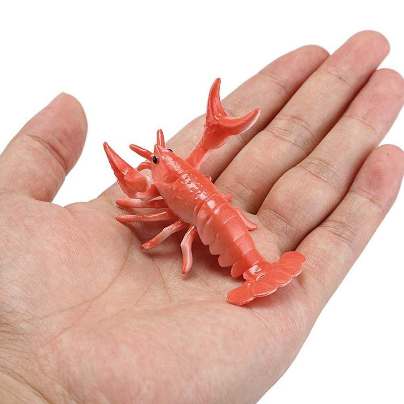  [AUSTRALIA] - bobotron New Cute Lobster Model Pen Holder Weightlifting Lobster Bracket Storage Rack Pen Rack Gift Stationery Red