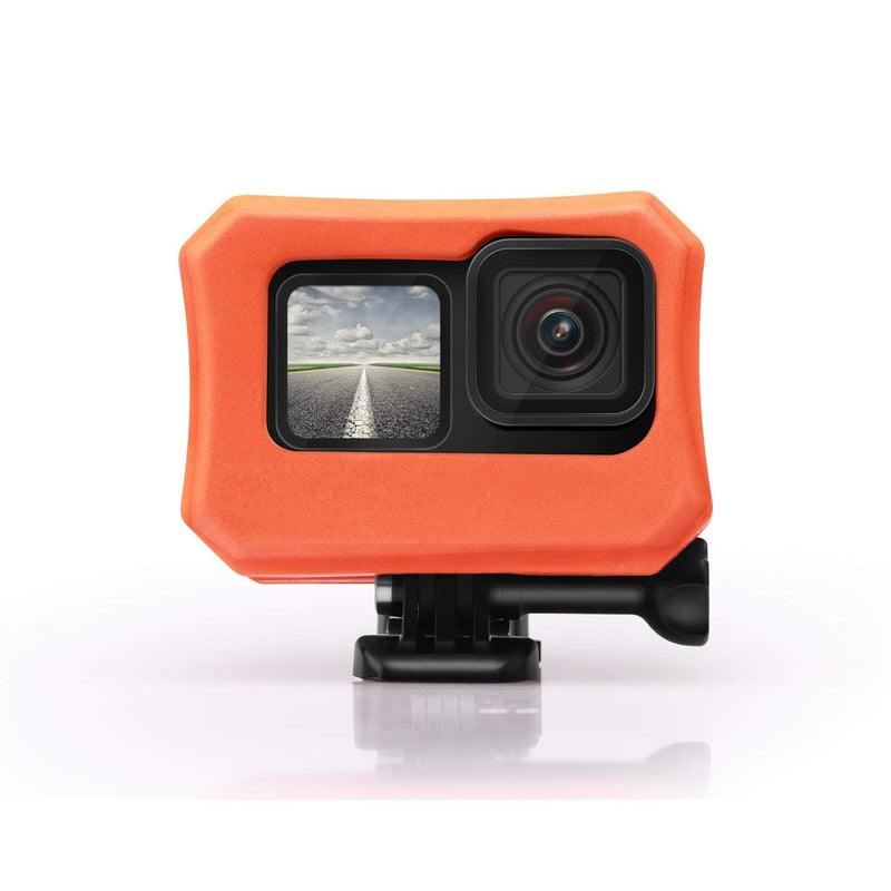  [AUSTRALIA] - Treabow Floaty for GoPro Hero 9 - Float Housing Case Cover for Camera Anti-Sink Floating Accessory - Orange