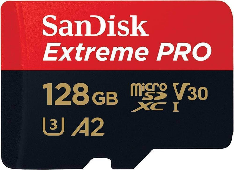  [AUSTRALIA] - SanDisk Extreme Pro MicroSD Card 128GB Memory Card for DJI Air 2S Drone (SDSQXCY-128G-GN6MA) Class 10 Video Speed V30 UHS-I U3 160MB/s SDXC Bundle with (1) Everything But Stromboli Micro Card Reader