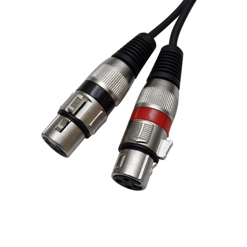  [AUSTRALIA] - Seismic Audio - SAXMRM-2x10-10 Foot Dual XLR Female to Dual RCA Male Patch Cable - 10 Foot Audio Link Cable Cord
