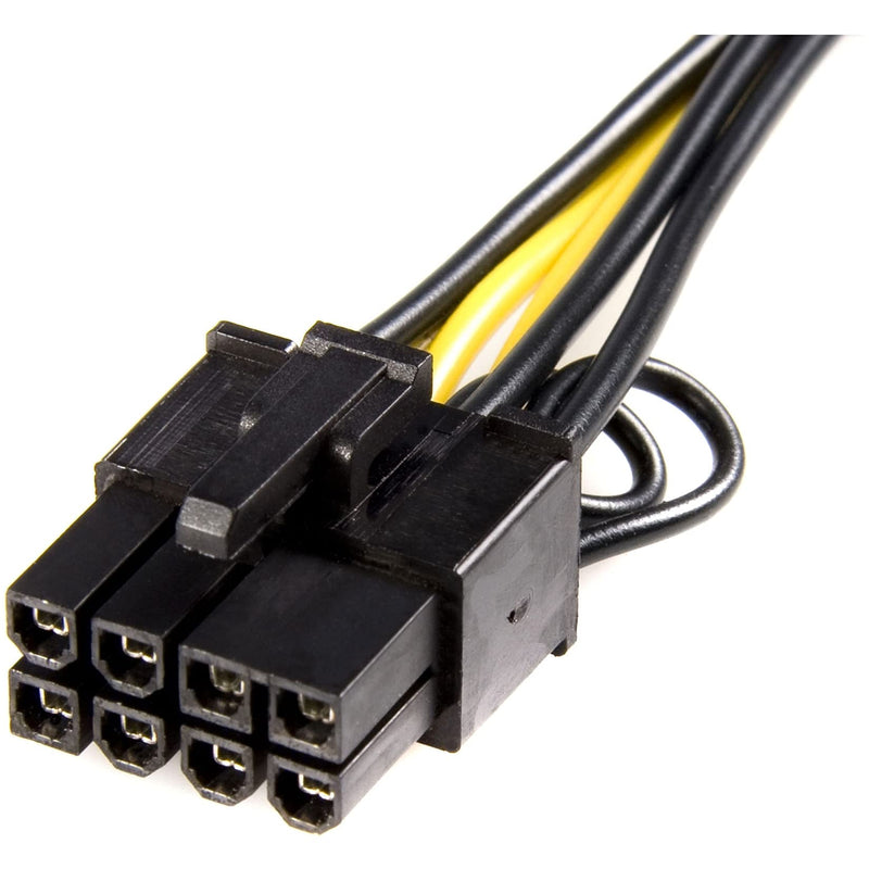 StarTech.com PCI Express 6 pin to 8 pin Power Adapter Cable - Power cable - 6 pin PCIe power (F) to 8 pin PCIe power (M) - 6.1 in - yellow - PCIEX68ADAP,Black, Yellow - LeoForward Australia