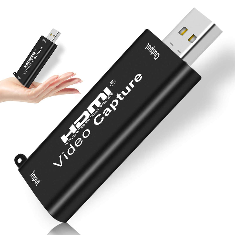  [AUSTRALIA] - USBNOVEL Audio Video Capture Cards,HDMI to USB Video Capture,Full HD 1080P USB2.0 Record to Computer via DSLR Camcorder for Gaming, Streaming, Teaching, Video Conference or Live Broadcasting