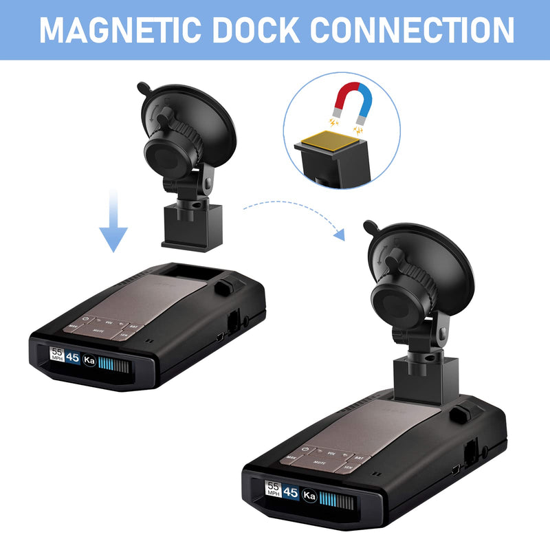  [AUSTRALIA] - Radar Detector Mount,Car radar mounting bracket,Windshield & Dashboard Suction Mount,For Escort Max360c Max 3 IX IXc Redline EX Beltronics Cobra DualPro GT 360 Radar Models, w/EZ Magnet Connection