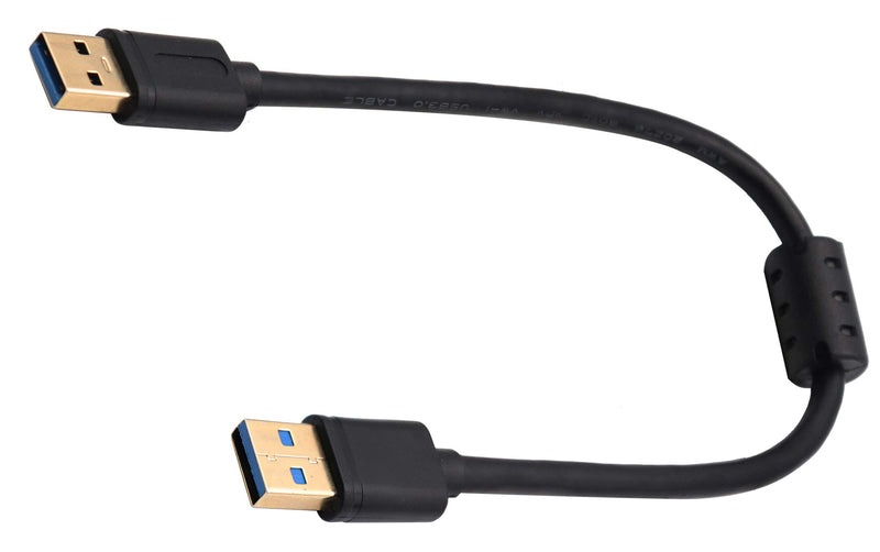  [AUSTRALIA] - zdyCGTime 3.0 A USB Extender Cable, USB 3.0 Type A Male to Male Magnetic Ring Data Transfer Extension Cable for USB Flash Drive, Card Reader, Hard Drive, Keyboard, Printer, Camera and More(0.3M/M) 0.3M/M