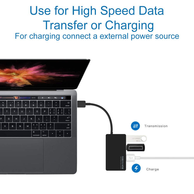 MMOBIEL 4-Port USB 3.0 Data Hub Compatible with MacBook Mac Pro/Mini iMac Surface Pro XPS Notebook PC USB Flash Drives Mobile HDD - LeoForward Australia