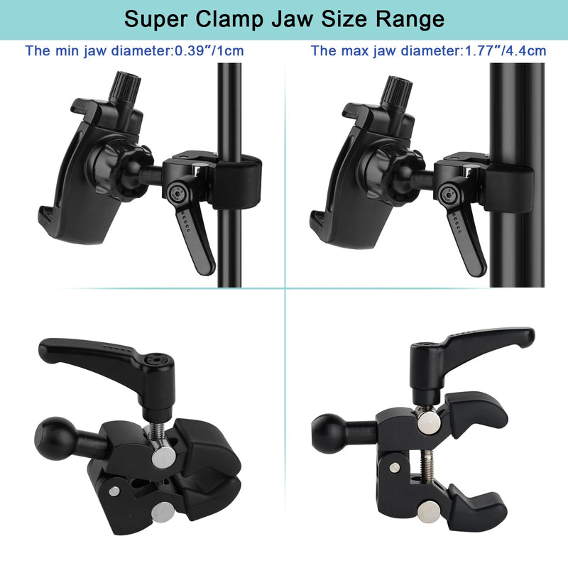  [AUSTRALIA] - Mippko Phone Holder for Golf Cart/Microphone Stand/Cart/Railing/Handlebar/Rod,Fit for 3.5~7.5 inch iPhone/Samsung Galaxy/Nexus/HTC/LG/Smartphone,360°Adjustable Clip Aluminumlloy Mount