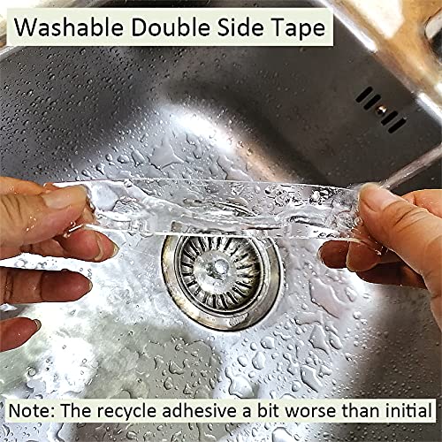  [AUSTRALIA] - 2021 Double Sided Tape Traceless (10FT) - Transparent Gel Grip Tape - Strong Sticky Mounting Tape - Washable, Removable, for Home/Office/Carpet Mats Fix 0.04"X0.8" 3.28yd 1Roll 1MM2CM3M