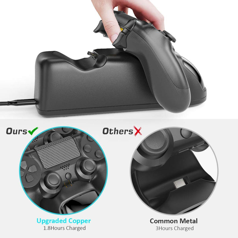  [AUSTRALIA] - PS4 Controller Charger Dock Station, OIVO Playstation 4 PS4 Controller Charging Dock Station Upgraded 1.8-Hours Charging Chip, Charging Dock Station Replacement for PS4 Dualshock 4 Controller Charger
