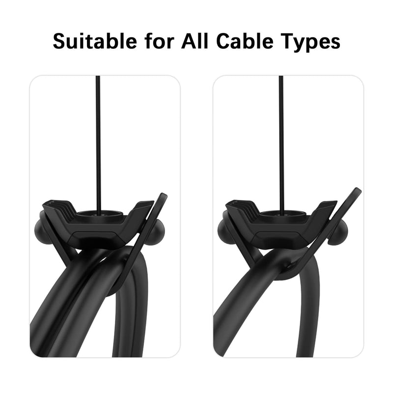  [AUSTRALIA] - AMVR [Pro Version] VR Cable Management System, 6 Packs Ceiling Pulley System for Oculus Quest/Quest 2/Rift/Rift S/Valve Index/HTC Vive/Vive Pro/HP Reverb G2/PSVR VR Cord Accessories, VR Link Cable Black