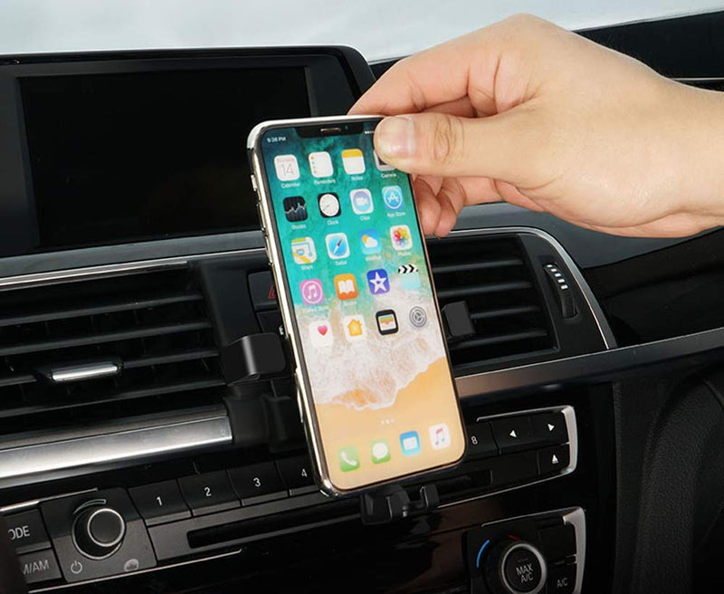  [AUSTRALIA] - iJDMTOY Smartphone Gravity Holder w/ Exact Fit Clip-On Dash Mount Compatible with BMW F30/F31 3 Series, F32/F33 4 Series (Won't Occupy Air Vent Opening)