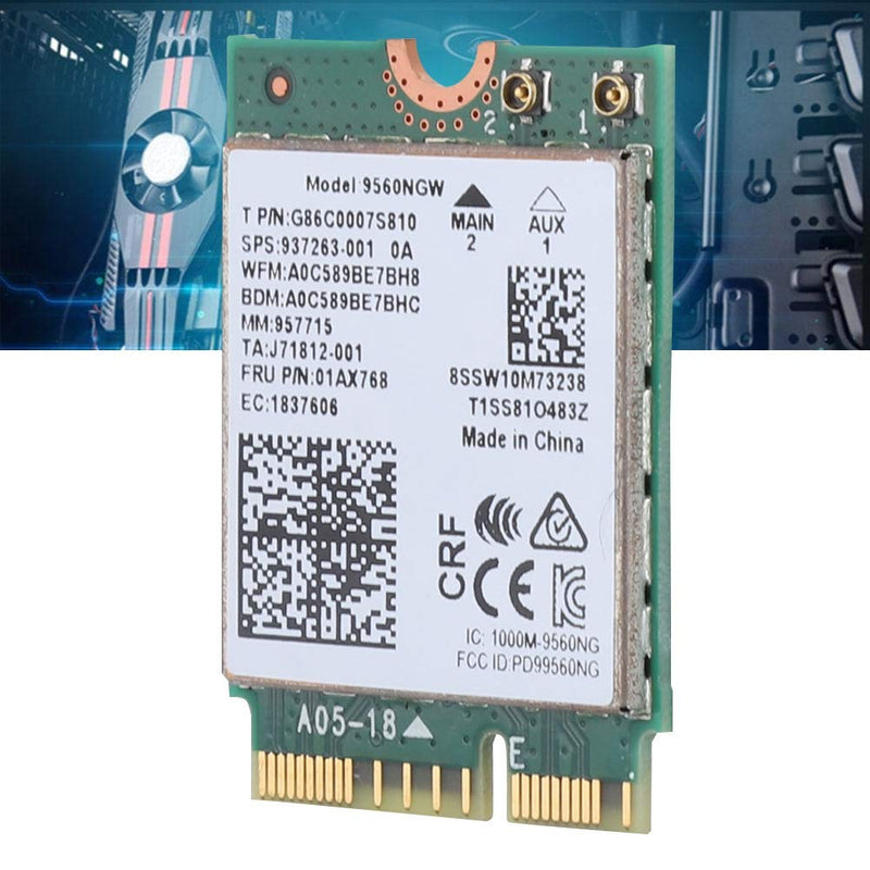  [AUSTRALIA] - Wireless WiFi Card for Intel 9560AC NGW, 1730Mbps 2.4G/5G Dual Band Bluetooth 5.0 Network Card for Samsung/Dell/Sony/ACER/ISUS/MSI/Clevo/Terransforce/Hasee