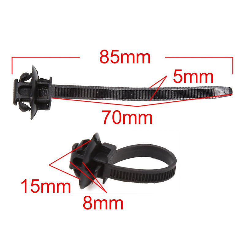  [AUSTRALIA] - uxcell 20Pcs 5mm x 85mm Plastic Adjustable Self-Locking Cable Ties Zip Wire Fastener Black