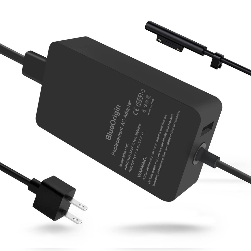  [AUSTRALIA] - Surface Pro Charger, 100W Super Fast Charger for Surface Pro 8/7/6/5/4/3, Surface Charger Fit with Microsoft Surface Book Laptop/Tablet, Surface Laptop Power Supply Adapter Works with 65W/44W/36W/24W B-100W