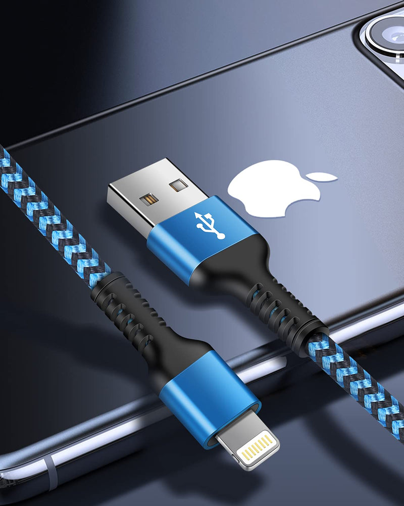  [AUSTRALIA] - Rapid Charging iPhone Cable, Apple MFI Certified Extension Charging USB Wire, Long Braided Data Sync Transfer Power Line for iPhone 13 12 11 Pro Max/10/XS/XR/SE, USB to Lightning Cord 10FT | 2Pcs