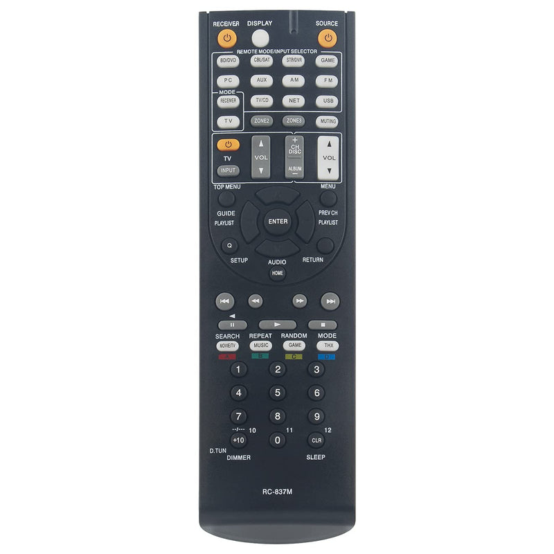  [AUSTRALIA] - RC-837M Replace Remote Control fit for Onkyo AV Receiver TX-NR414 HT-S6500 RC-834M HT-R494 HT-S5800 HT-S7805 TX-NR818 TX-NR616