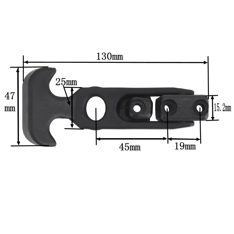 Creatyi 4 PCS Rubber Flexible T-Handle Draw Latches,for Tool Box,Cooler, Golf Cart, Engineering Machine Hood or Farm Machinery - LeoForward Australia