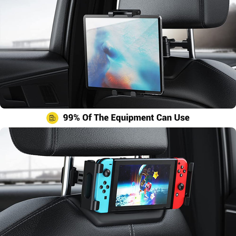  [AUSTRALIA] - Car Tablet Holder, Headrest Tablet Mount - AHK Headrest Stand Cradle Compatible with Devices Such as iPad Pro Air Mini, Galaxy Tabs, Other 4.7 -12.9" Cell Phones and Tablets