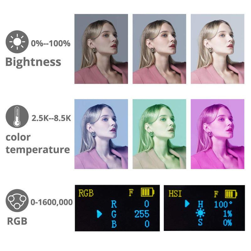  [AUSTRALIA] - RGB Video Light Panel, Portable LED Camera Light for YouTube TikTok Vlog, Rechargeable Video Light with Charger, 360° Full Color 12 Light Effects, CRI 97 + Dimmable 2500K-8500K (Battery Not Included) RGB240