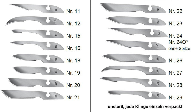  [AUSTRALIA] - 12x Bayha scalpel blades, non-sterile, blades individually packed, figure 26