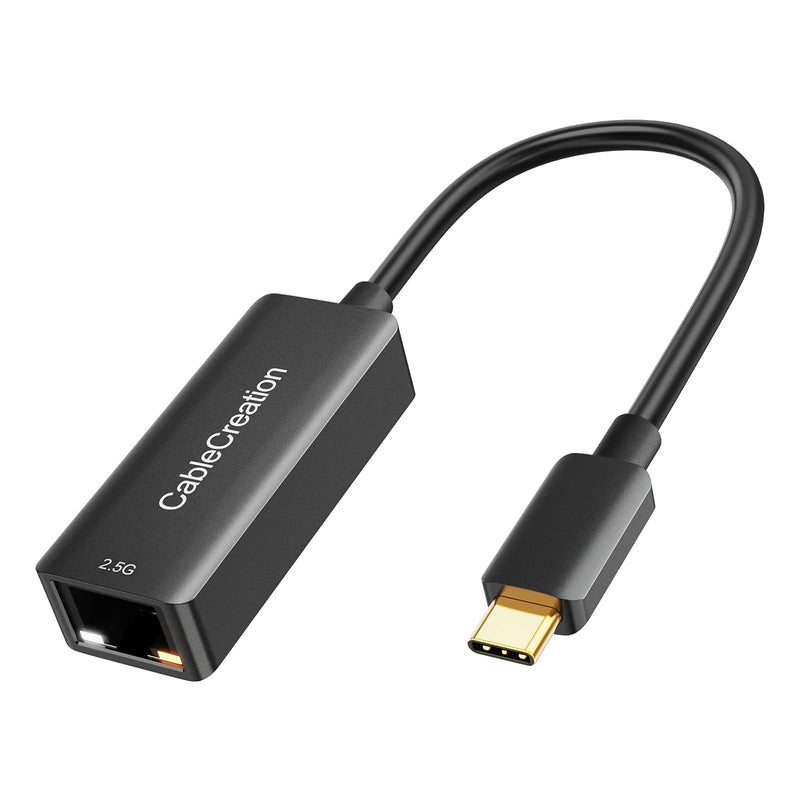  [AUSTRALIA] - CableCreation USB C to 2.5G Ethernet Adapter, USB C 3.1 to RJ45 2.5 Gigabit LAN Thunderbolt 3, Compatible with MacBook Pro MacBook Air iPad Pro Surface Pro 7 Dell XP15 13 Chromebook Windows Mac OS