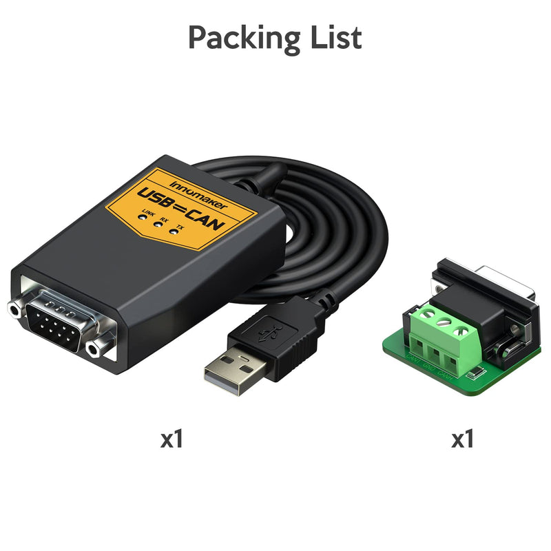  [AUSTRALIA] - USB to CAN Converter Cable for Raspberry Pi4/Pi3B+/Pi3/Pi Zero(W)/Jetson Nano/Tinker Board and Any Single Board Computer Support Windows Linux and Mac OS USB2CAN-C