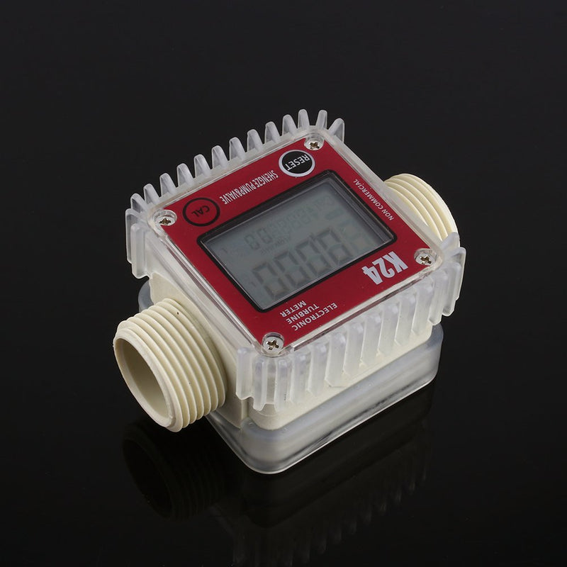 K24 LCD Turbine Digital Diesel Fuel Flow Meter Anti-corrosion for Diesel Fuel Oil Urea Chemical Liquid Water - LeoForward Australia