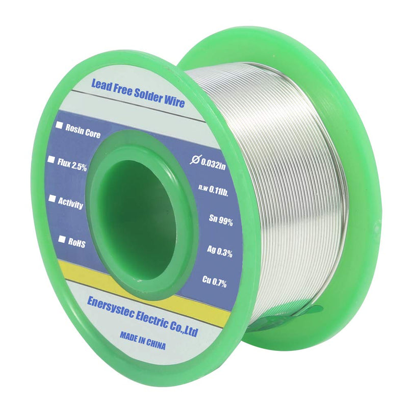  [AUSTRALIA] - Solder Lead Free Rosin Core Flux 2.5% Sn99 Ag0.3 Cu0.7 Flow 0.032in 0.11lb for High Precision Electronics Soldering