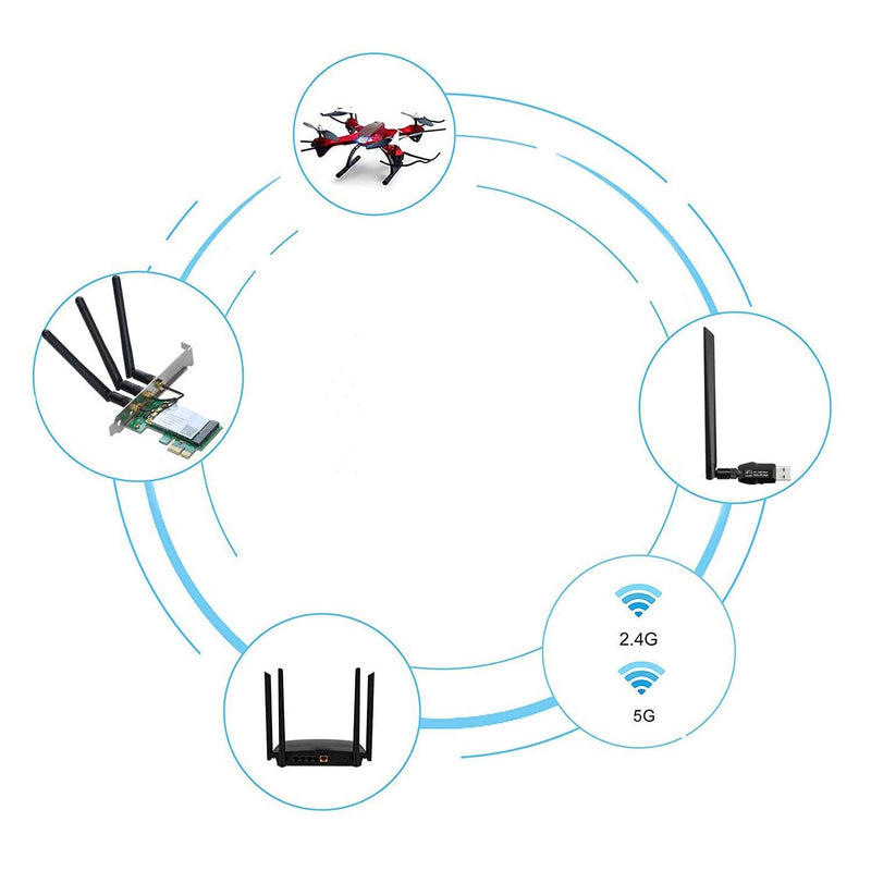 3PCS Dual-Band Router 5dBi 2.4G/5G WiFi Antenna High Gain SMA Antenna WiFi Wireless Network Card External Antenna for for Wireless LAN/WiFi Router, Suitable for ASUS RT-AC68u AC66U - LeoForward Australia