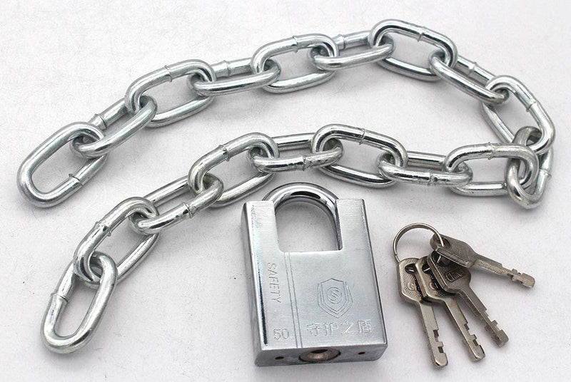  [AUSTRALIA] - Bike Lock Chain,Safety Chain Lock kit,for Motorcycles, Bicycle Chain Lock,, Fences, Glass Doors, Safety Chain Locks (6x500mm) 6x500mm