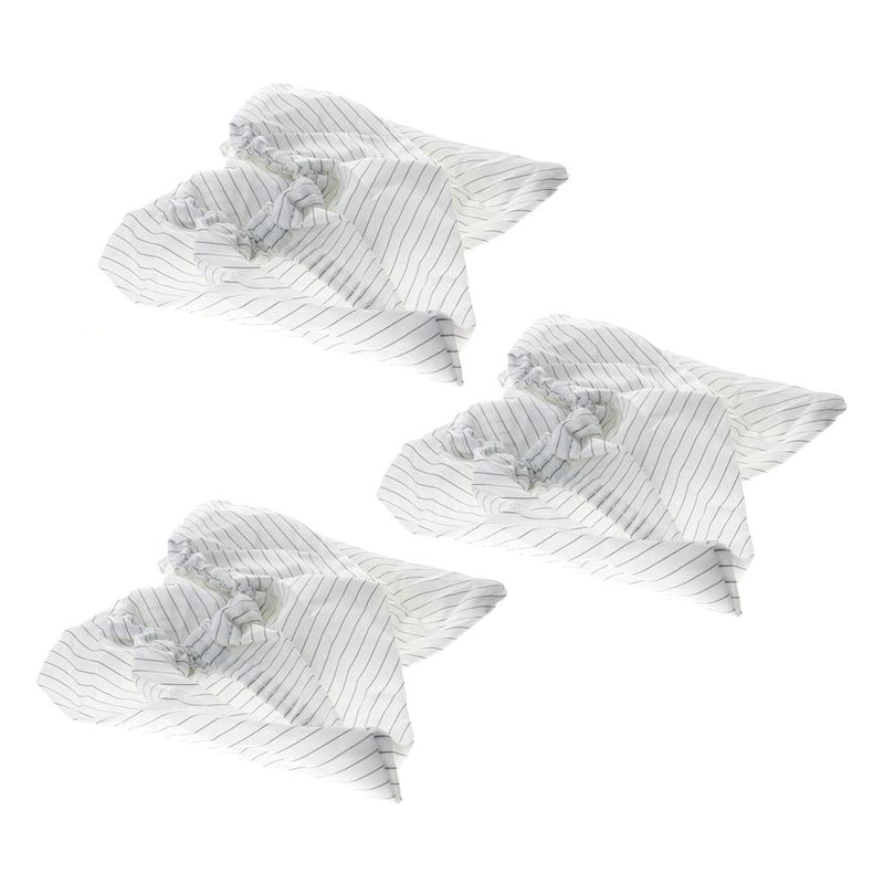  [AUSTRALIA] - Othmro 3Pairs Anti-static Shoe Covers Polyester Conductive Fiber Dust Proof Shoe Covers Non Slip Boot and Shoe Covers Protective Safety Shoe Cover for Indoor Protect Home Floor White