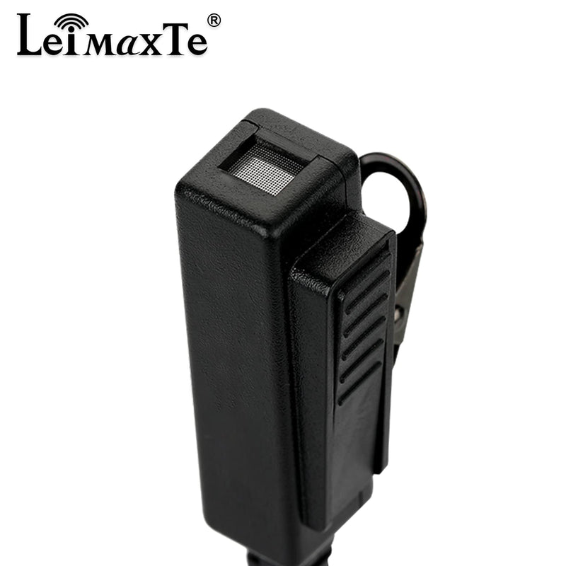  [AUSTRALIA] - LEIMAXTE Two Way Radio Headset Compatible with Baofeng, Kenwood 2 Pin Walkie Talkie Surveillance Earpiece with Mic PTT, Acoustic Tube Black Cable