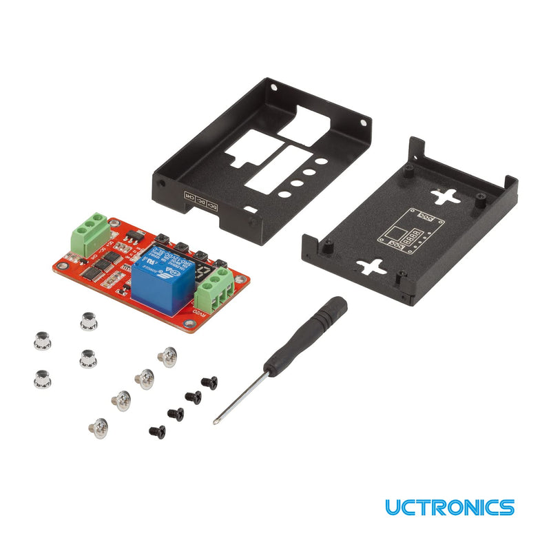  [AUSTRALIA] - UCTRONICS DC 12V Programmable Time Delay Relay Module with Metal Enclosure, On Delay and Off Delay Timer for Automobile, Raspberry Pi, Industrial Control, and Other Automatic Control Projects