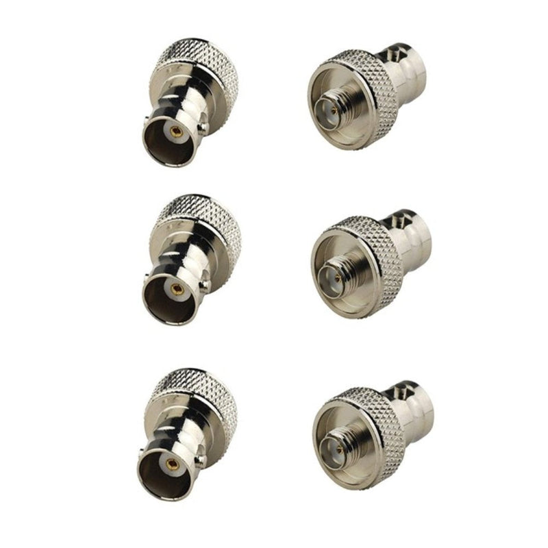  [AUSTRALIA] - QMseller AD075 6-Pack SMA Female to BNC Female Convert Adapter for Two Way Radio BaoFeng UV-5R FD-880