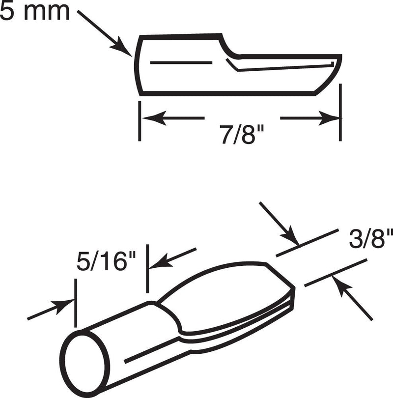  [AUSTRALIA] - Prime-Line Products U 10166 Shelf Support Peg, 5mm, Steel Construction, Nickel Plated (Pack of 8)