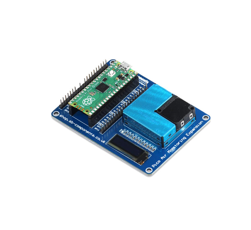 [AUSTRALIA] - Raspberry Pi Pico Air Monitoring Expansion PMSA003 Sensor Air Monitor HAT for Raspberry Pi Pico with inbuilt 0.91" OLED Display