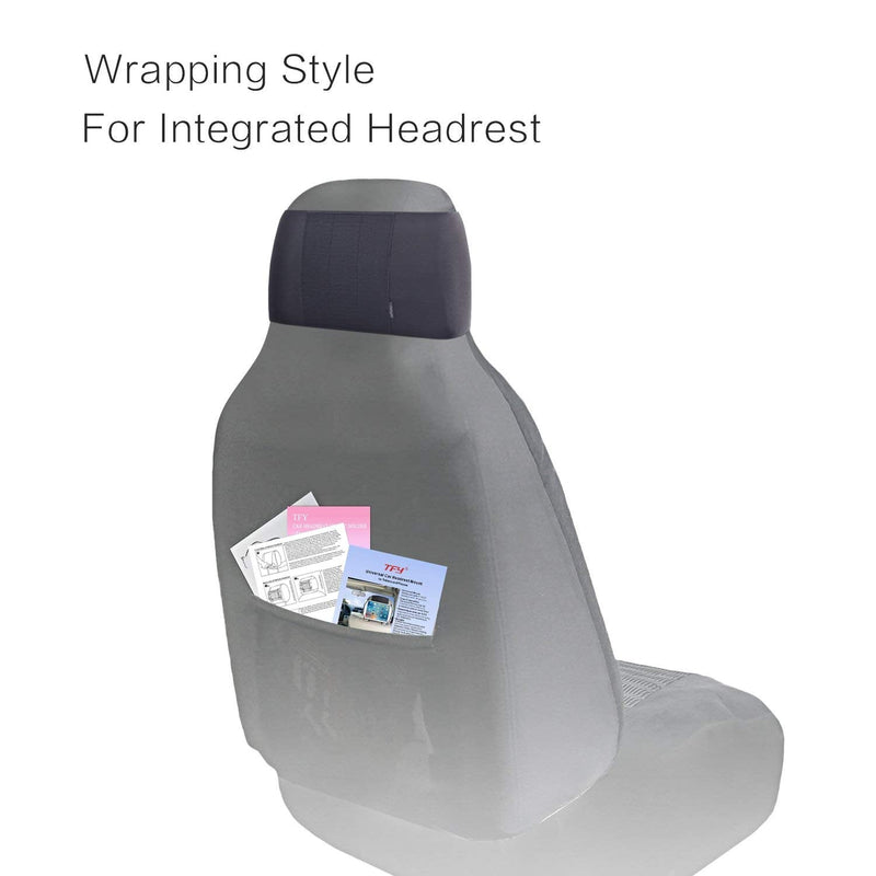  [AUSTRALIA] - Car Headrest Mount Holder TFY Angle Adjustable Car Headrest Mount Holder with Silicon Holding Net for Phones and Tablets