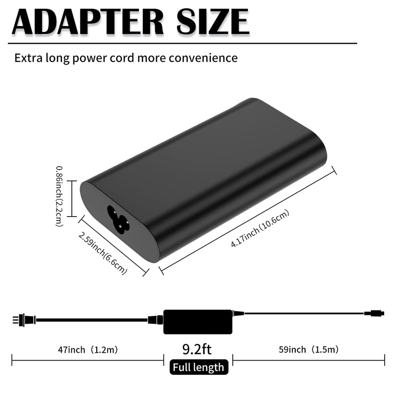  [AUSTRALIA] - 65W 45W USB C Laptop Charger for Dell Latitude 5420 5520 7420 7390 7400 7410 E5420 5320 7320 7370 5289 XPS 13 7390 9350 9360 9365 9370 Chromebook 3100 5190 Charger Type-C AC Adapter Power Supply Cord