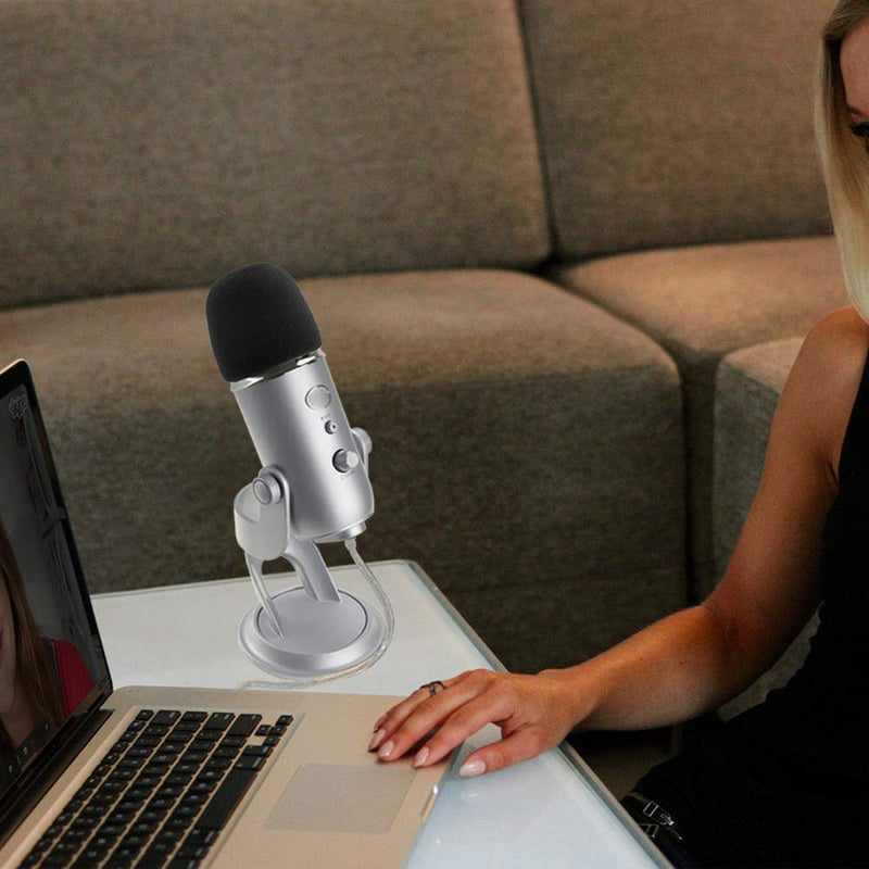  [AUSTRALIA] - SUNMON Microphone Foam Windscreen Cover for Blue Yeti, Yeti Pro and Yeti X Microphones, the Mic Pop Filter Mask Shield also suit MXL and Audio Technica (Black)