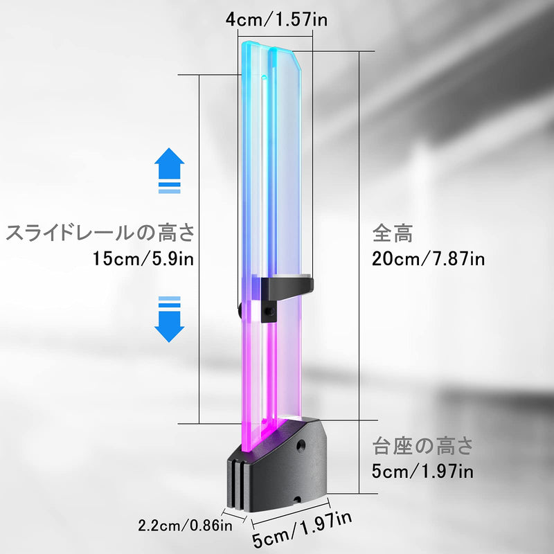  [AUSTRALIA] - novonest GPU Support Bracket,5V 3PIN ARGB Graphics Card GPU Brace Support Video Card Sag Holder/Holster Bracket,Vertical GPU Mount,Transparent Acrylic, Side Neon Light,GH03ARGB