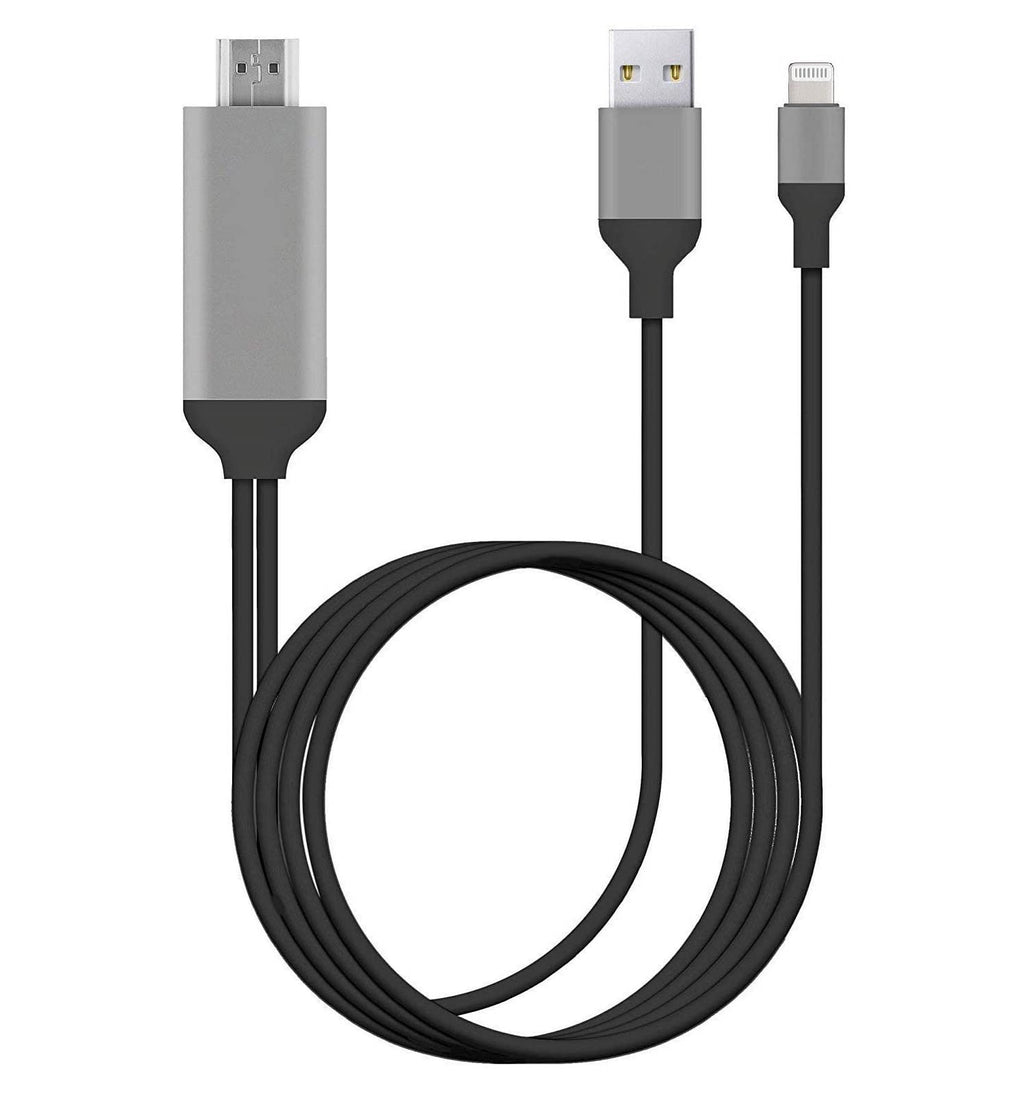 [AUSTRALIA] - [Apple MFi Certified] Lightning to HDMI Adapter Cable, Compatible with iPhone iPad to HDMI Adapter Cable, 1080P Digital AV Adapter HDTV Cable for iPhone/iPad to TV Projector Monitor - 6.6ft, Black