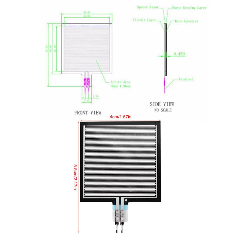  [AUSTRALIA] - RP-S40-ST High Accuracy Thin Film Pressure Sensor Force Sensor For Intelligent High End Space, At 20g-10kg Pressure.