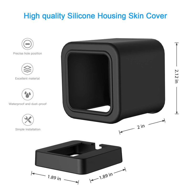 HOLACA Silicone Skin for Wyze Cam v3- Come with Quick Wall Mount Bracket - Anti-Scratch Protective Cover - Extra Protect Wyze Cam v3 Camera Black 1Pack - LeoForward Australia