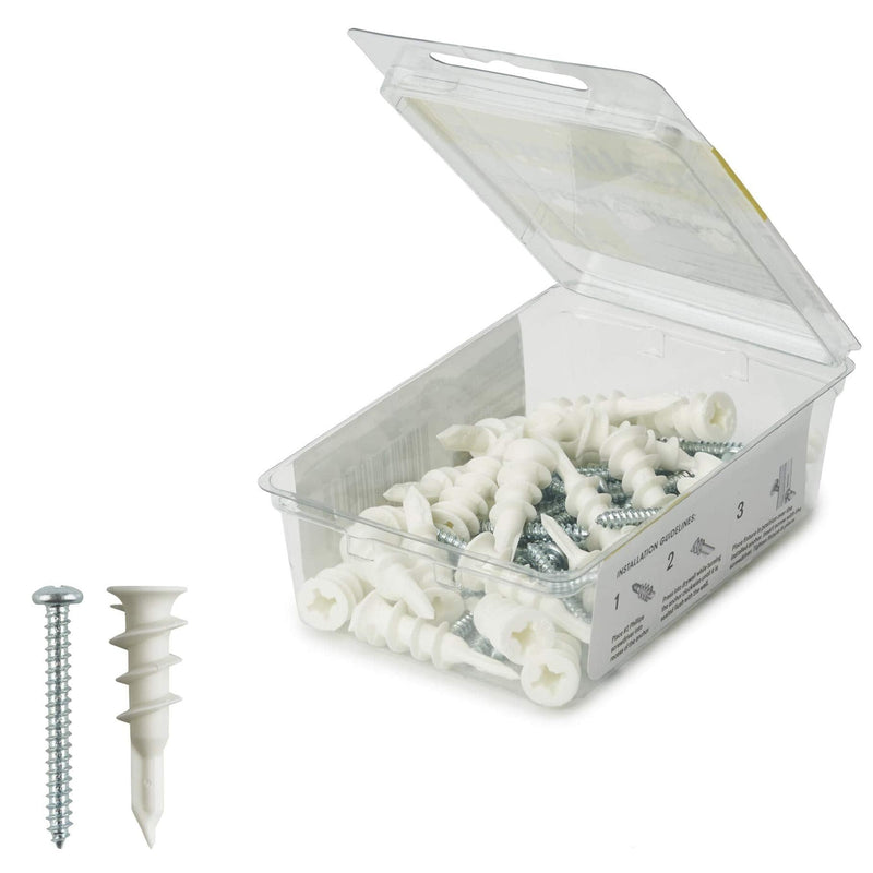  [AUSTRALIA] - Small Mini #6 Plastic Self Drilling Drywall Anchors with Screws Kit