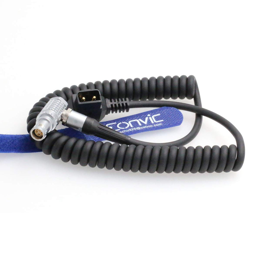  [AUSTRALIA] - Eonvic D-Tap to Right Angle Female 1B Power Coiled Cable for Red Scarlet & Epic